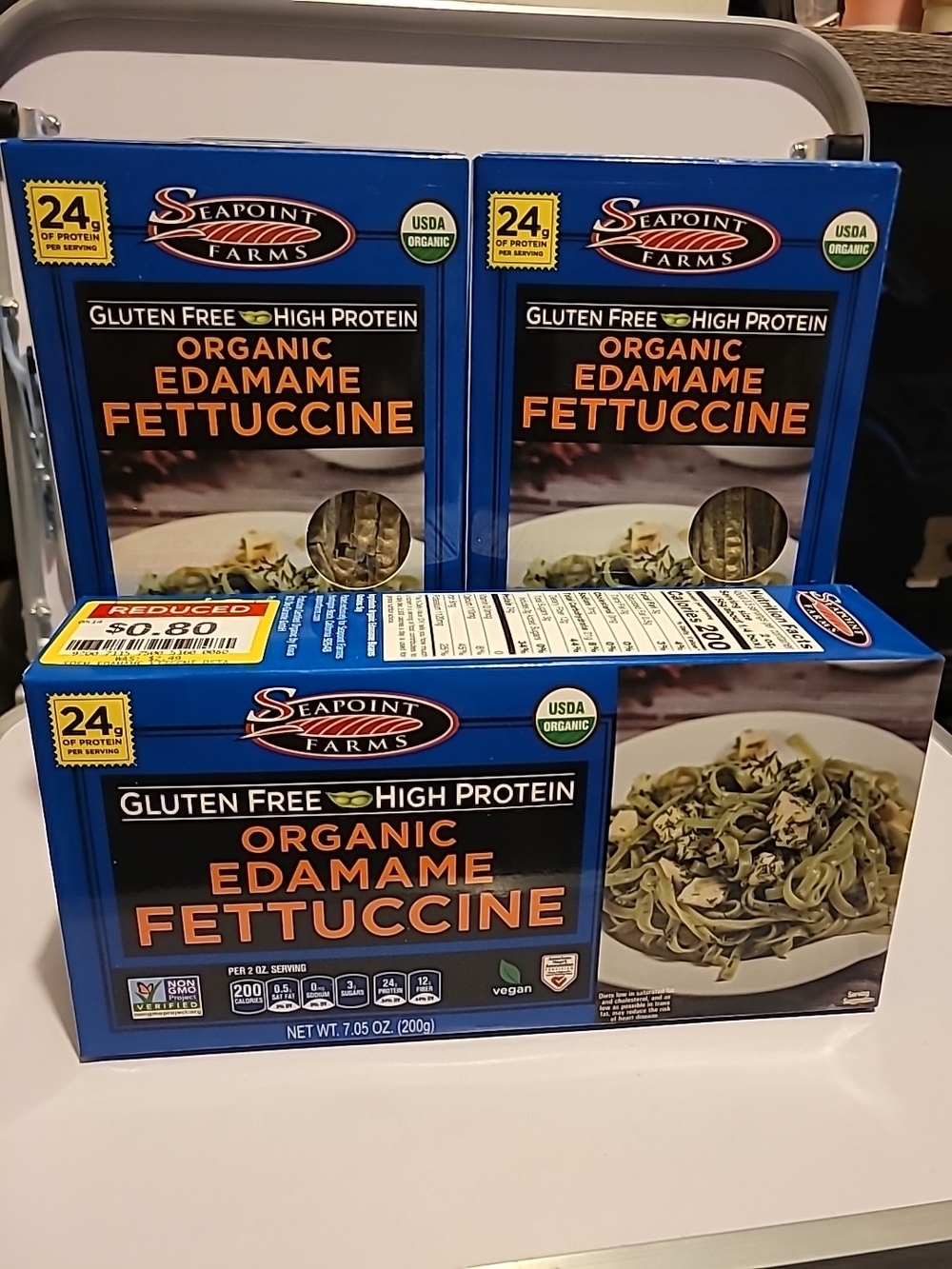 Seapoint Farms Organic Edamame Fettuccine - Blue Box